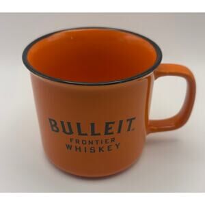 Bulleit Frontier Whiskey Ceramic Coffee Cup Tea Mug Orange Black